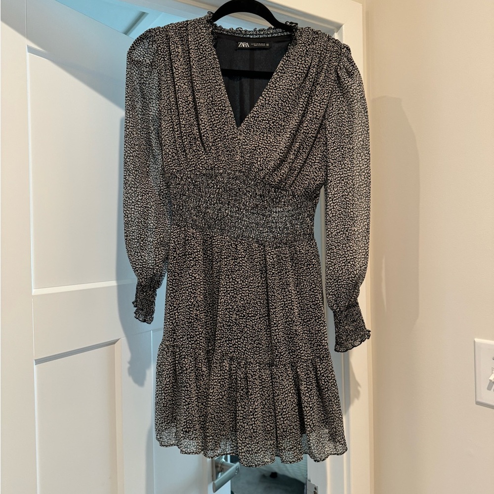 Zara long sleeve mini dress